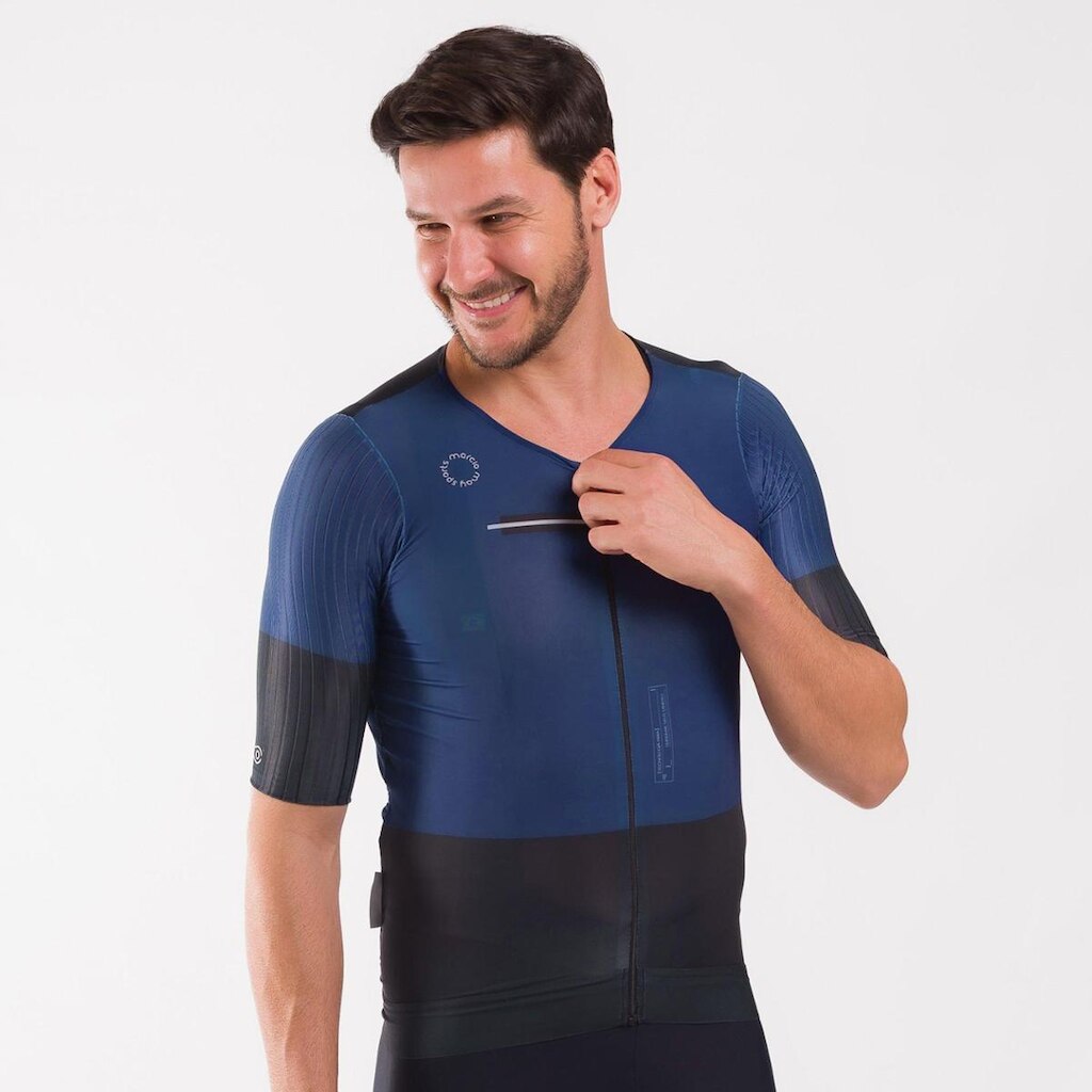 Camisa Ciclismo Márcio May New Pro Azul