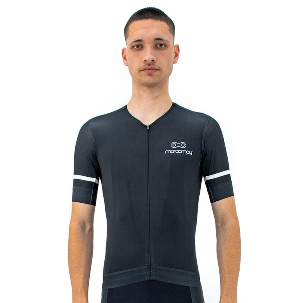 Camisa Ciclismo Marcio May Pro Black And White