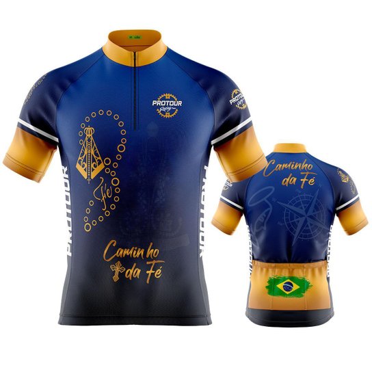 Camisa Ciclismo Masculina Mountain bike Caminho da Fé Com Bolsos Proteção Solar UV 50 - Azul Menor preço em Camisa Ciclismo Masculina Mountain bike Caminho da Fé Com Bolsos Proteção Solar UV 50 - Azul
