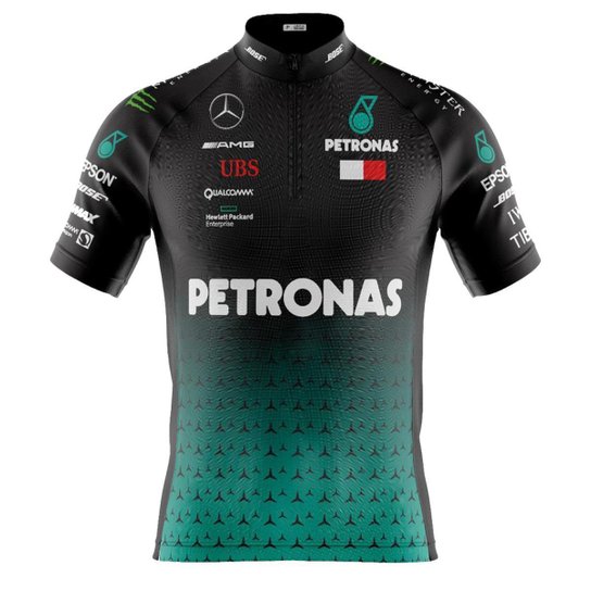 Camisa Ciclismo Masculina Mountain Bike Mclaren Petronas UV+50 - Preto Menor preço em Camisa Ciclismo Masculina Mountain Bike Mclaren Petronas UV+50 - Preto