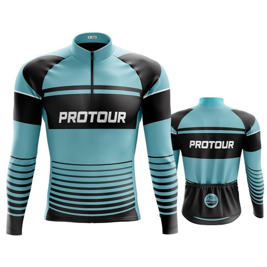Camisa Ciclista Manga Longa Masculina Pro Tour Stellar dry fit proteção uv+50 - Azul Menor preço em Camisa Ciclista Manga Longa Masculina Pro Tour Stellar dry fit proteção uv+50 - Azul