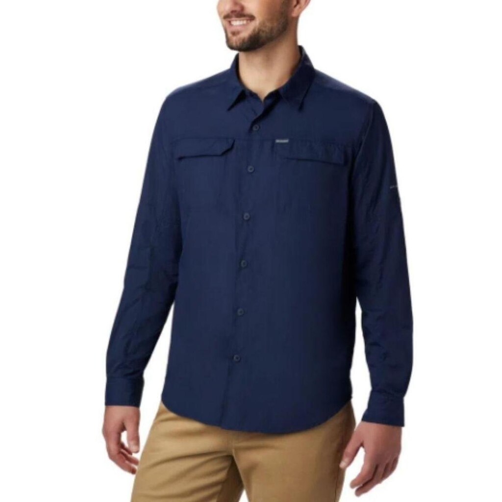 Camisa Columbia Silver Ridge Lite Masculina - Azul Marinho M