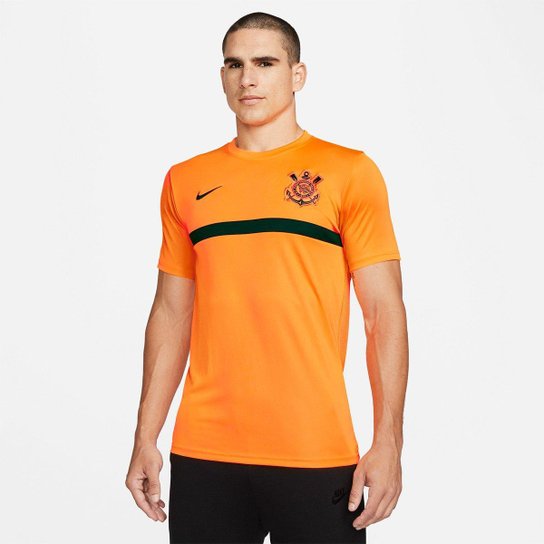 Camisa Corinthians Academy Pro 21/22 Nike Masculina - Laranja+Preto é ruim? Camisa Corinthians Academy Pro 21/22 Nike Masculina - Laranja+Preto é boa?