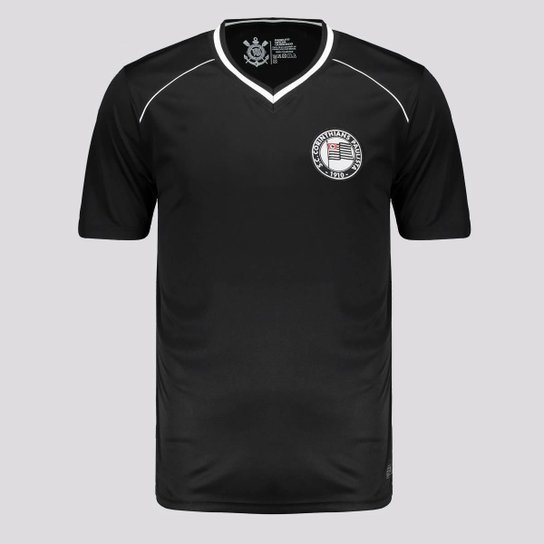 Camisa Corinthians Basic Infantil Preta