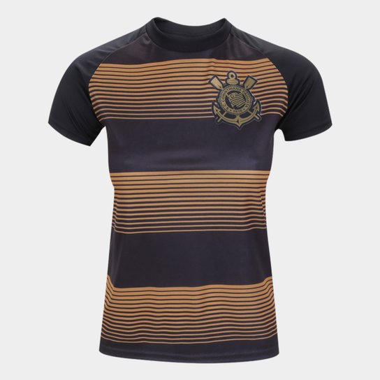 Camisa Corinthians Infantil Silverstone Edição Limitada - Preto+Dourado