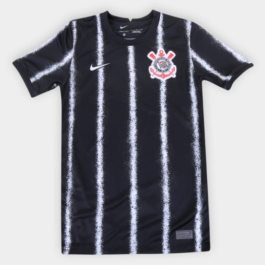 Camisa Corinthians Juvenil II 21/22 s/n° Torcedor Nike - Preto+Branco Menor preço em Camisa Corinthians Juvenil II 21/22 s/n° Torcedor Nike - Preto+Branco