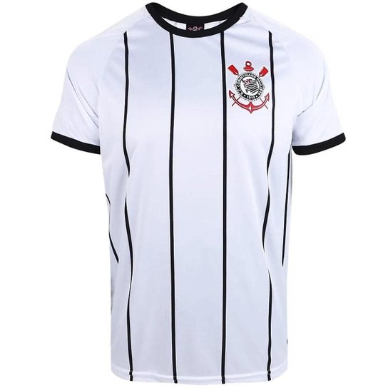 Camisa Corinthians Listra Nº 9 Torcedor Masculina - Branco Menor preço em Camisa Corinthians Listra Nº 9 Torcedor Masculina - Branco