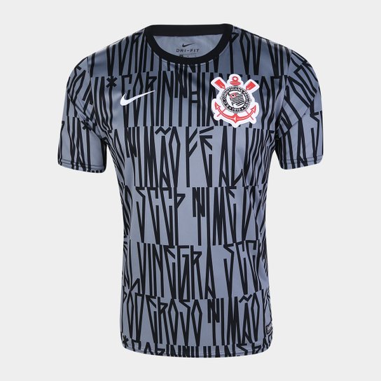 Camisa Corinthians Pré Jogo 19/20 Nike Masculina - Cinza e Preto é ruim? Camisa Corinthians Pré Jogo 19/20 Nike Masculina - Cinza e Preto é boa?