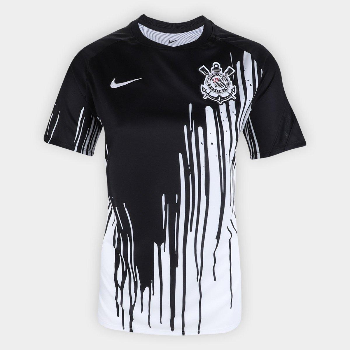 Camisa Corinthians Pré-Jogo Nike Feminina Netshoes