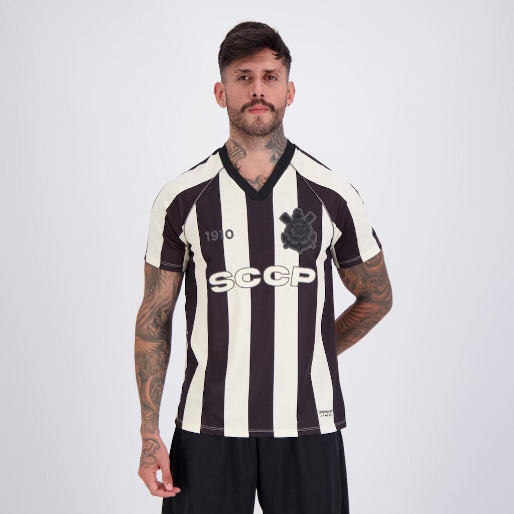 Camisa Corinthians Raglan Dry Listrada Masculina