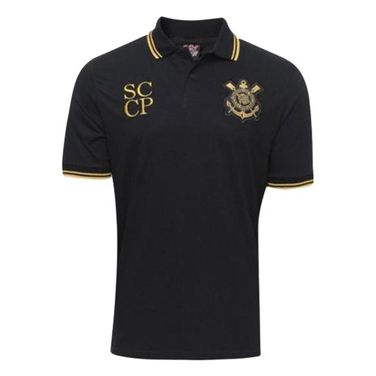 Camisa Corinthians Retrô Vintage Gold Edition - Preto Menor preço em Camisa Corinthians Retrô Vintage Gold Edition - Preto