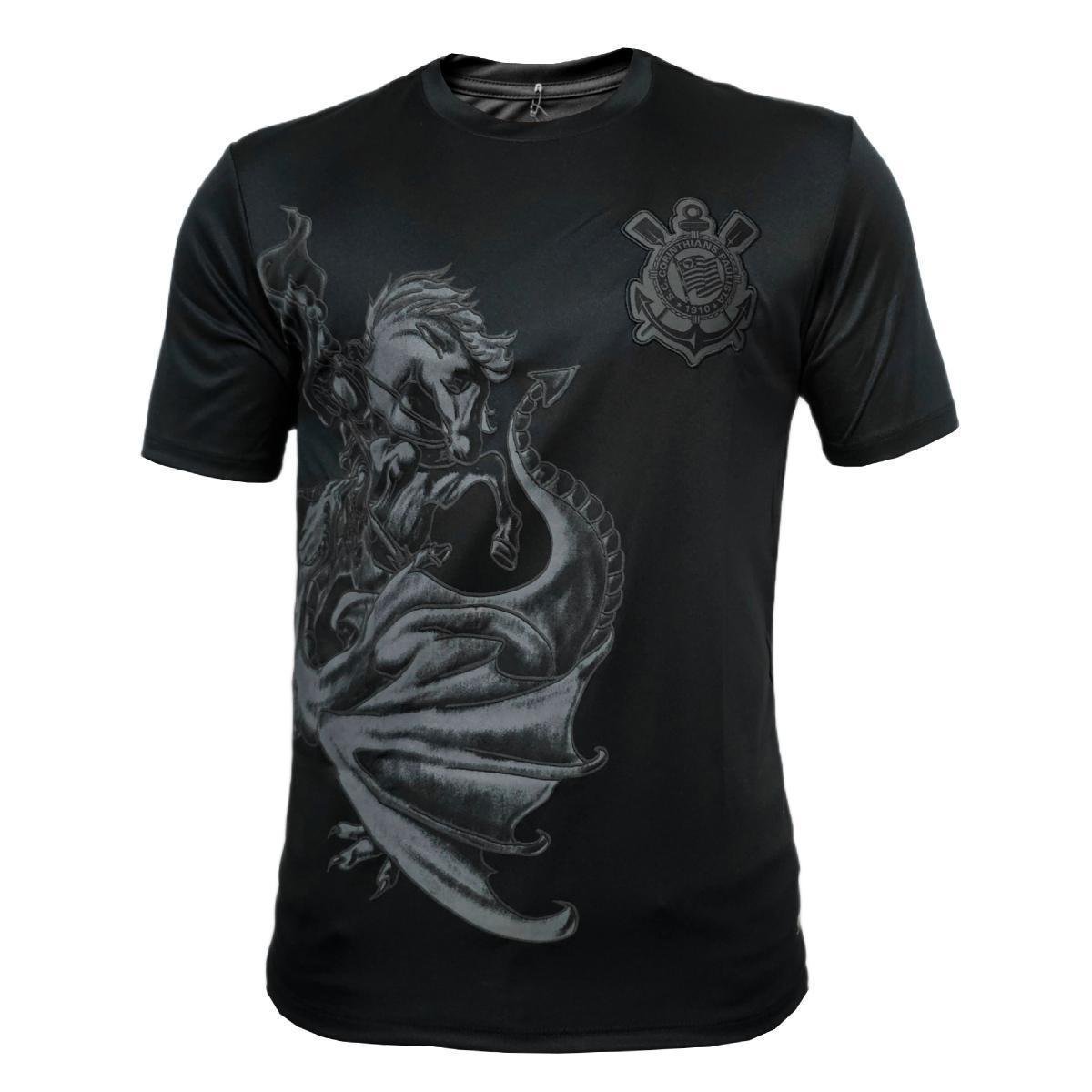 Camisa Corinthians São Jorge Preta - Masculino Menor preço em Camisa Corinthians São Jorge Preta - Masculino