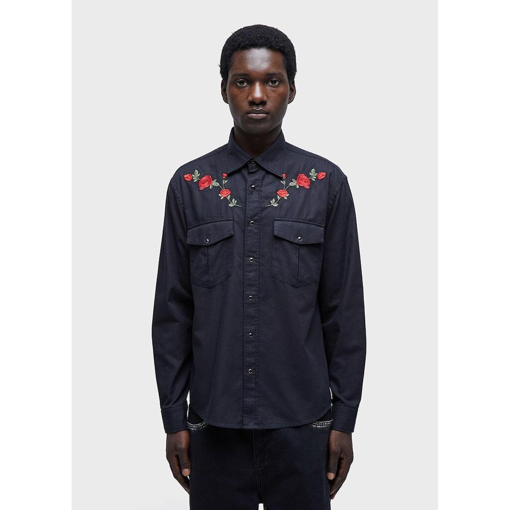 Camisa cotton bordado rosas OSKLEN
