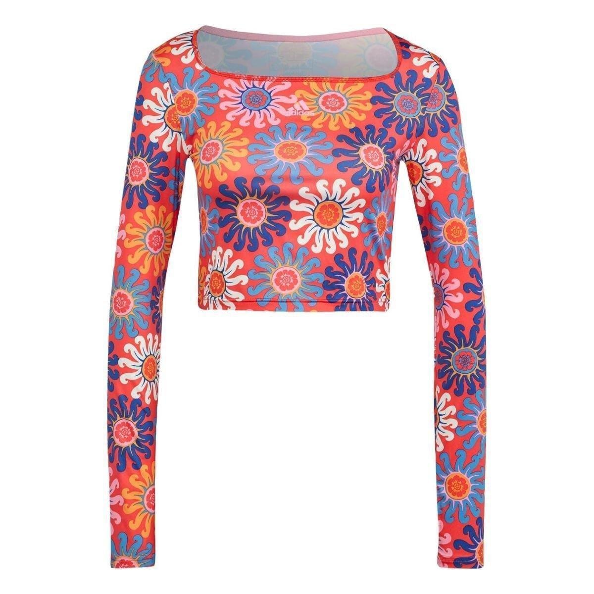 トップス kyo Camisa Cropped Manga Longa adidas x FARM Rio Crop Adidas