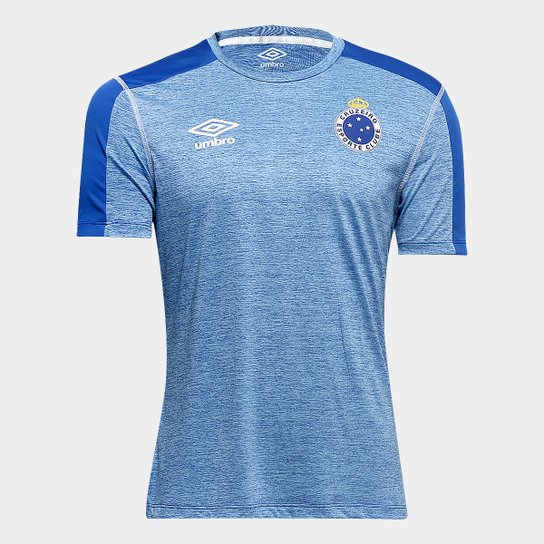 Camisa Cruzeiro 2019 Aquecimento Umbro Masculina - Azul Menor preço em Camisa Cruzeiro 2019 Aquecimento Umbro Masculina - Azul