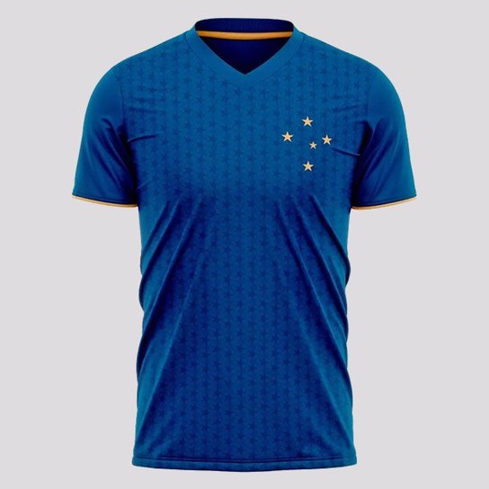 Camisa Cruzeiro Brains Infantil Azul - Azul Menor preço em Camisa Cruzeiro Brains Infantil Azul - Azul