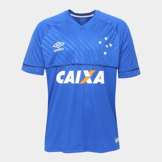 Camisa Cruzeiro I 18/19 s/n° - Jogador Umbro Masculina - Azul Menor preço em Camisa Cruzeiro I 18/19 s/n° - Jogador Umbro Masculina - Azul