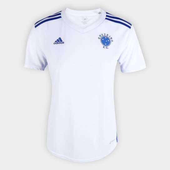Camisa Cruzeiro II 22/23 s/n° Torcedor Adidas Feminina - Branco Menor preço em Camisa Cruzeiro II 22/23 s/n° Torcedor Adidas Feminina - Branco