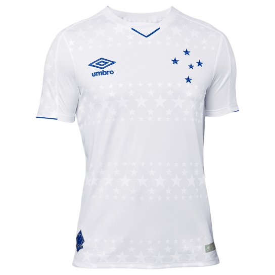 Camisa Cruzeiro Infantil II 2019 s/n° - Torcedor Umbro - Branco+Azul