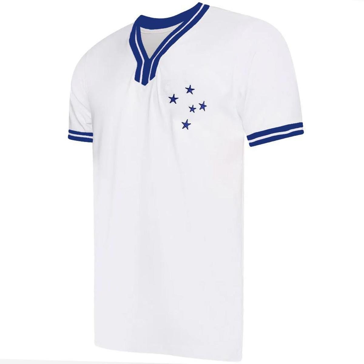 Camisa Cruzeiro Retrô Vintage Branca Menor preço em Camisa Cruzeiro Retrô Vintage Branca