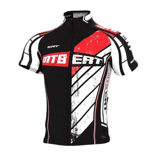 Camisa de ciclismo ERT Classic MTB - Preto+Vermelho Menor preço em Camisa de ciclismo ERT Classic MTB - Preto+Vermelho