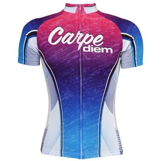 Camisa de ciclismo feminina Advanced Carpe Diem - ERT Cycle Sport - Azul+Rosa