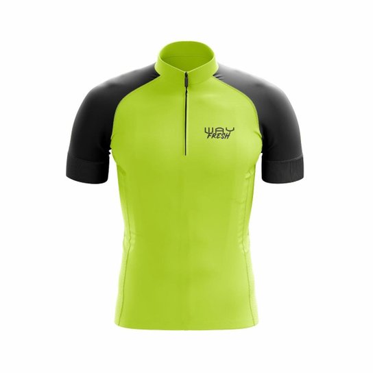 Camisa de Ciclismo Homem Verde Neon Respirável de Pedalar Mtb Speed