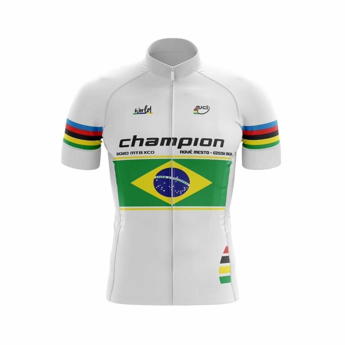 Camisa de Ciclismo Masculino Champion Brasil Equipes MTB Menor preço em Camisa de Ciclismo Masculino Champion Brasil Equipes MTB