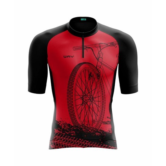 Camisa de Ciclismo Red Bike Slim Com Bolsos Proteção Solar - Vermelho Menor preço em Camisa de Ciclismo Red Bike Slim Com Bolsos Proteção Solar - Vermelho