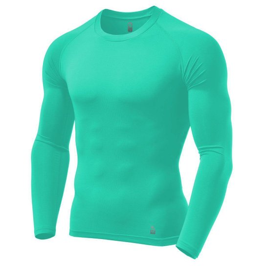 Camisa de Compressão Pro Térmica Proteção Solar FPU 50+ Masculina - Verde água Menor preço em Camisa de Compressão Pro Térmica Proteção Solar FPU 50+ Masculina - Verde água