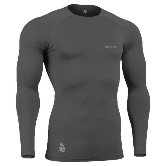 Camisa de Compressão Térmica Stigli Pro Proteção Solar FPU 50+ Manga Longa Poliamida - Cinza Menor preço em Camisa de Compressão Térmica Stigli Pro Proteção Solar FPU 50+ Manga Longa Poliamida - Cinza