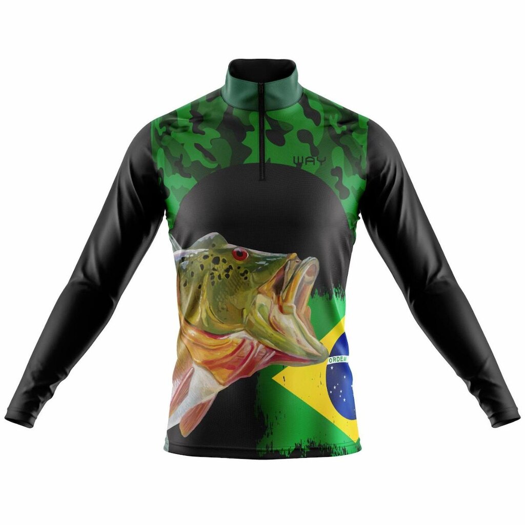 Camisa de esca Manga Longa Masculina com roteção Uv
