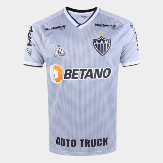 Camisa de Goleiro Atlético Mineiro I 21/22 s/n° Torcedor Le Coq Masculina - Cinza Menor preço em Camisa de Goleiro Atlético Mineiro I 21/22 s/n° Torcedor Le Coq Masculina - Cinza