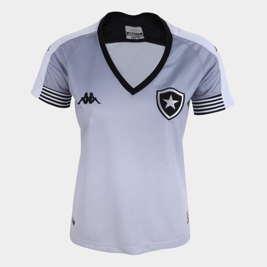 Camisa de Goleiro Botafogo I 20/21 s/n° Torcedor Kappa Feminina - Cinza+Azul Menor preço em Camisa de Goleiro Botafogo I 20/21 s/n° Torcedor Kappa Feminina - Cinza+Azul