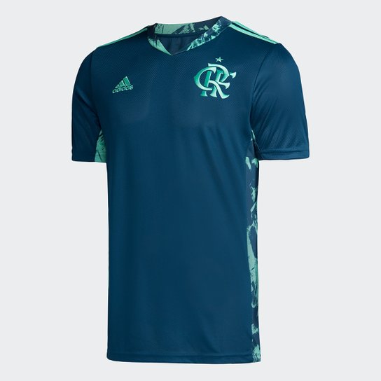 Camisa de Goleiro Flamengo I 20/21 s/n° Torcedor Adidas Masculina - Azul Menor preço em Camisa de Goleiro Flamengo I 20/21 s/n° Torcedor Adidas Masculina - Azul