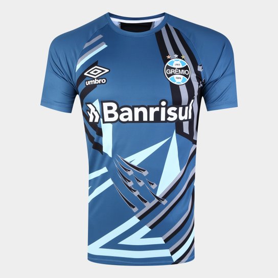 Camisa de Goleiro Grêmio 20/21 n° 1 Torcedor Umbro Masculina - Azul+Preto Menor preço em Camisa de Goleiro Grêmio 20/21 n° 1 Torcedor Umbro Masculina - Azul+Preto