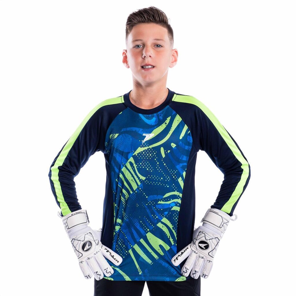 Camisa De Goleiro Poker Infantil Sublimada Defender M/L 04524