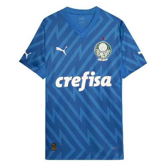 CAMISA DE GOLEIRO PUMA PALMEIRAS I 24/25 MASCULINA -JOGADOR - AZUL GGG