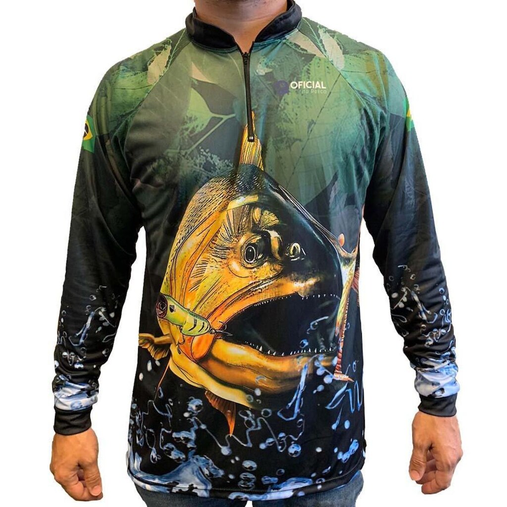 Camisa de Pesca Proteção Solar UV Dourado - Oficial da Pesca