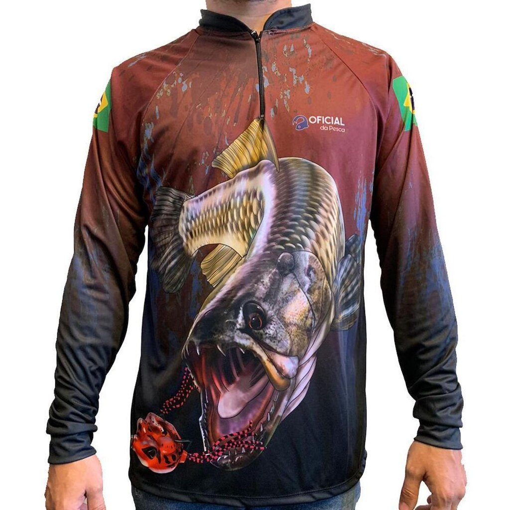 Camisa de Pesca Proteção Solar UV Traíra - Oficial da Pesca