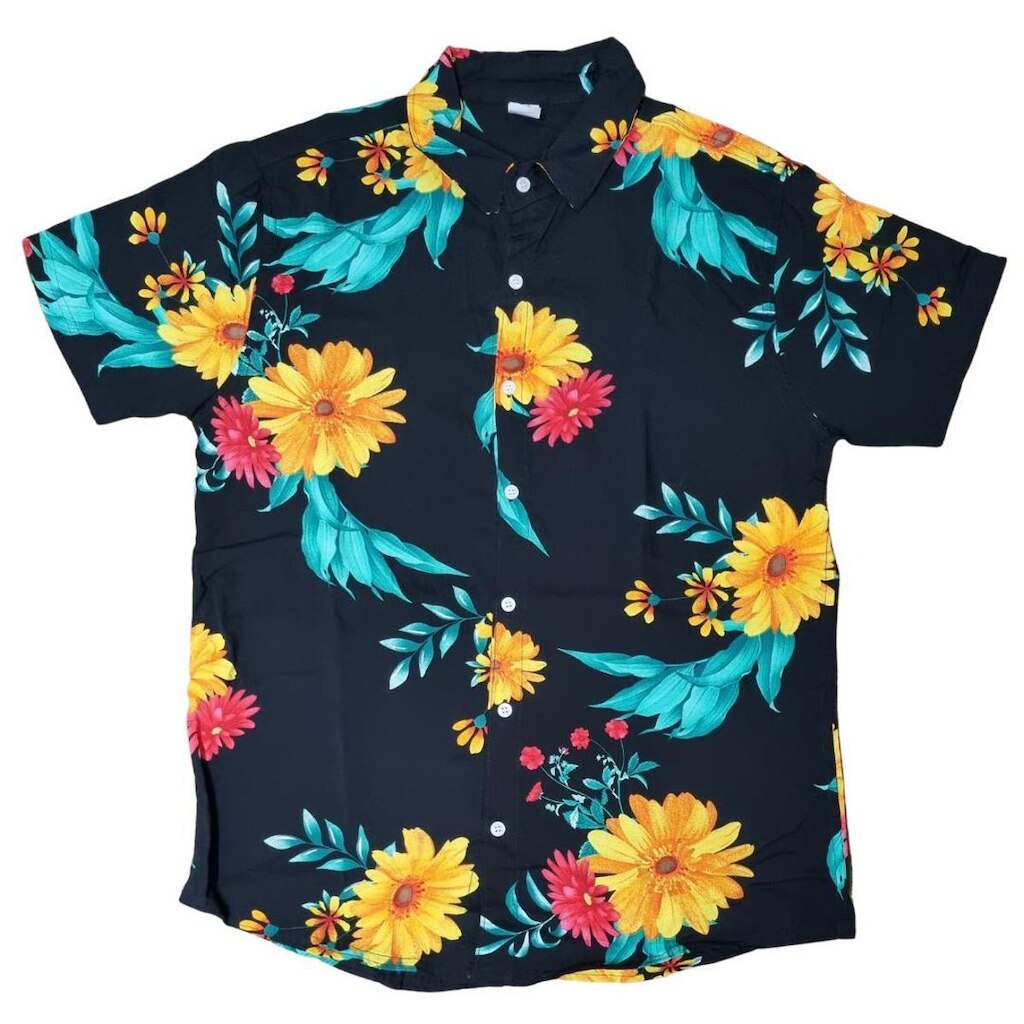 Camisa de Praia Viscose Flor Pierry Lohan - CS06