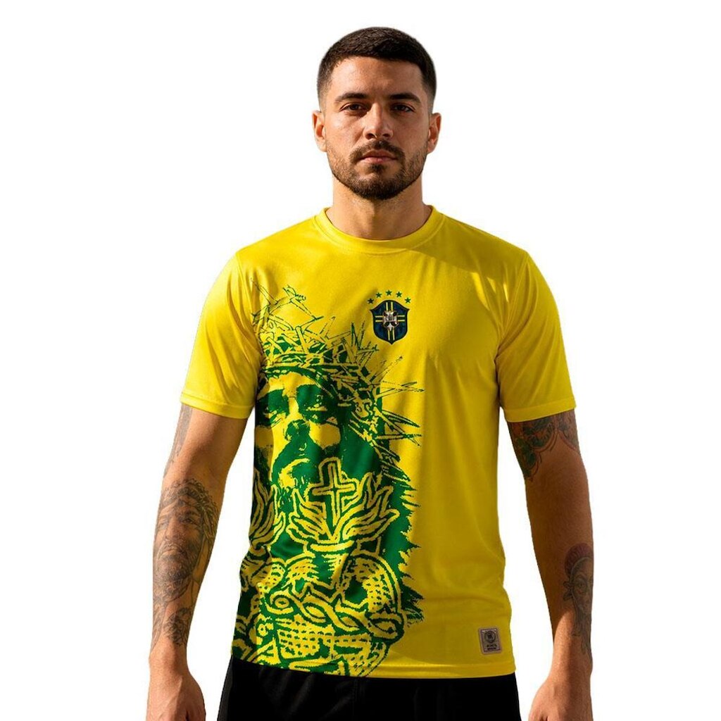 Camisa de Time Chronic Seleção Cristo Amarelo