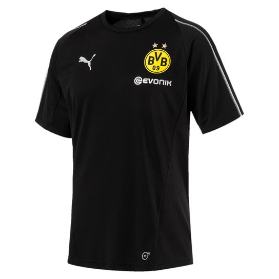 Camisa de Treino Borussia Dortmund 18/19 s/n° Puma Masculina - Preto Menor preço em Camisa de Treino Borussia Dortmund 18/19 s/n° Puma Masculina - Preto