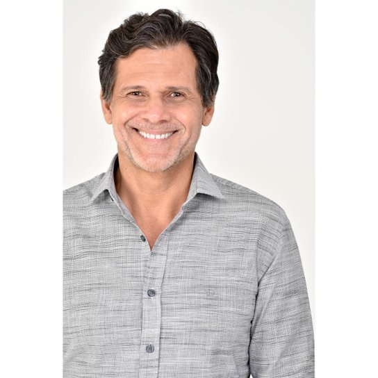 Camisa Dimarsi Slim Fit ML 8754 - Cinza Menor preço em Camisa Dimarsi Slim Fit ML 8754 - Cinza