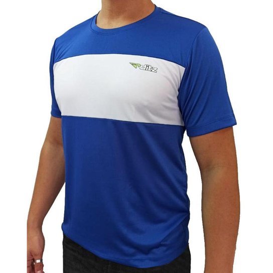 Camisa Ditz Futebol Academia Caminhada Corrida Esportiva 01 - Azul+Branco Menor preço em Camisa Ditz Futebol Academia Caminhada Corrida Esportiva 01 - Azul+Branco