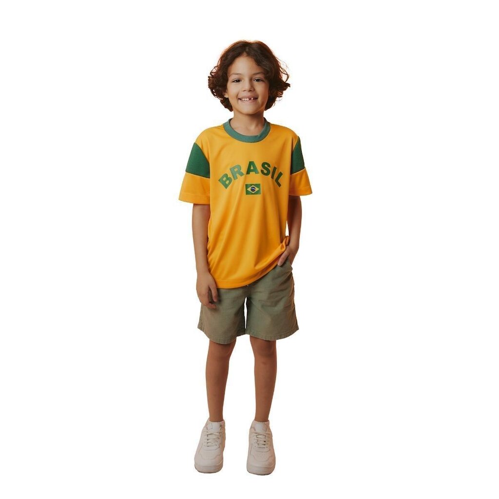 Camisa do Brasil Infantil Dengo Copa 2026 Braziline