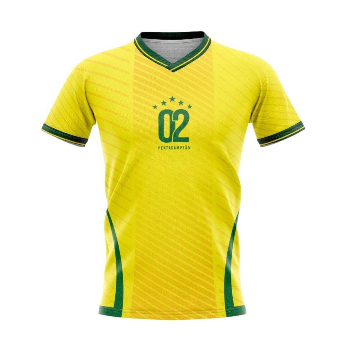 Camisa do Brasil infantil Juvenil Retrô Penta 2002 R9 Menor preço em Camisa do Brasil infantil Juvenil Retrô Penta 2002 R9