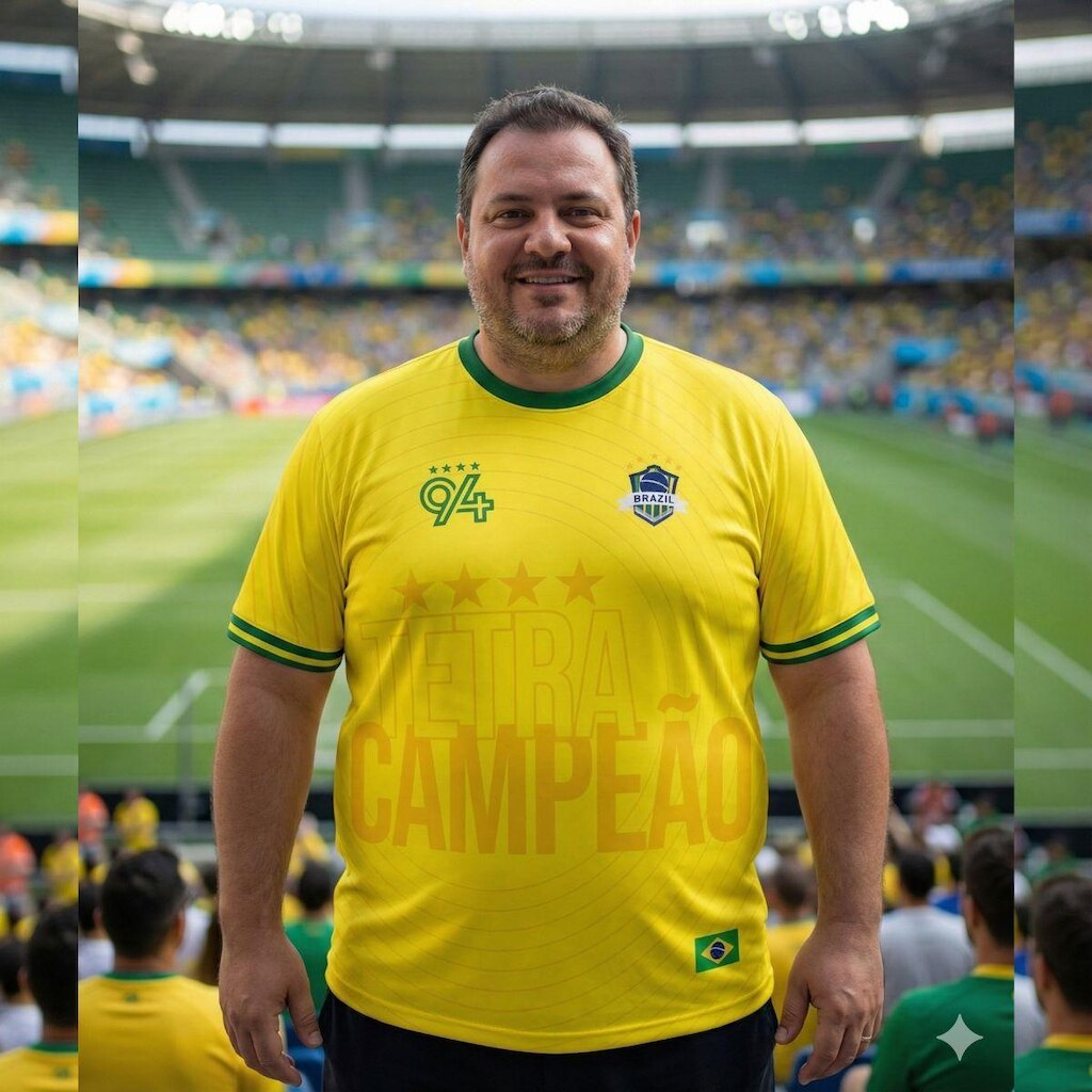 Camisa do Brasil Plus Size Amarela Tetra Copa 94