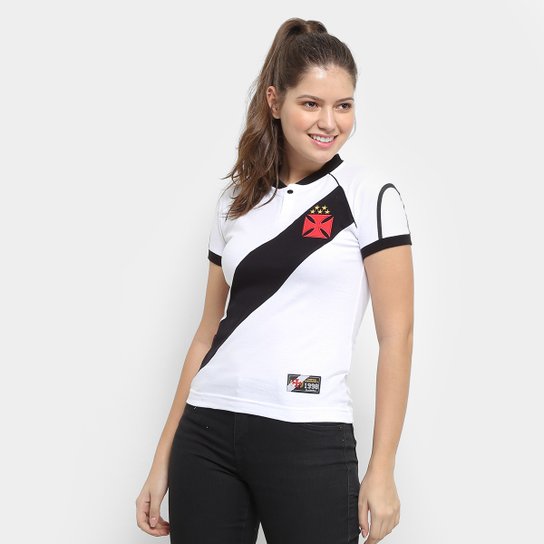 Camisa do Vasco Retrô Mania 1998 Libertadores Feminina - Branco+Preto é ruim? Camisa do Vasco Retrô Mania 1998 Libertadores Feminina - Branco+Preto é boa?