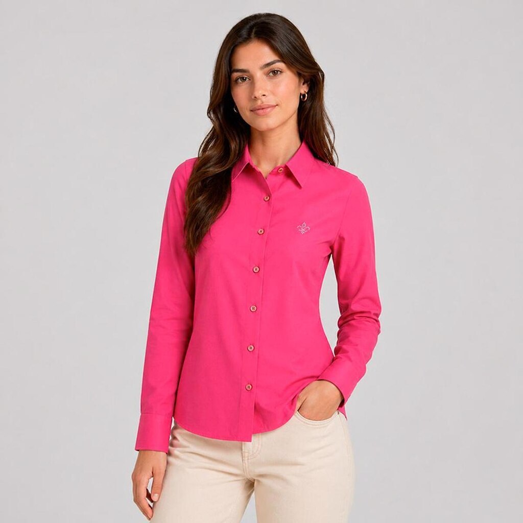 Camisa Dudalina Luxury Cetim Stretch Feminino
